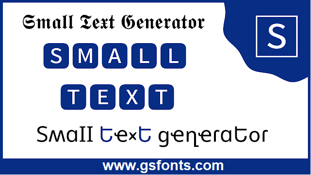 Small Font Generator