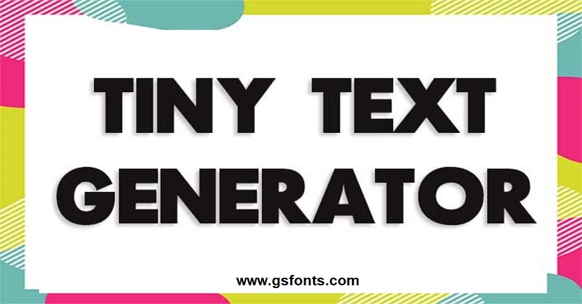 tiny text generator