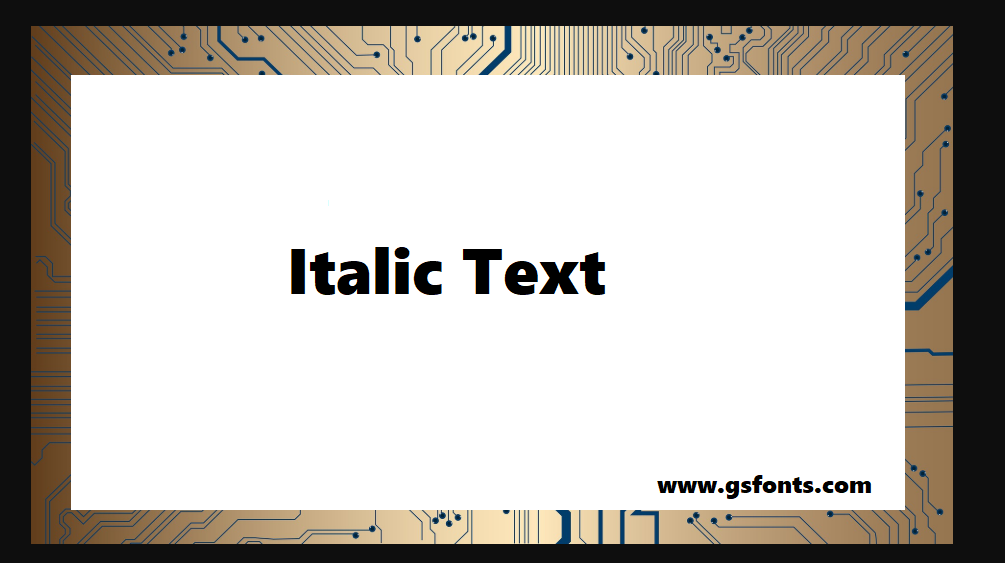 Italic Text