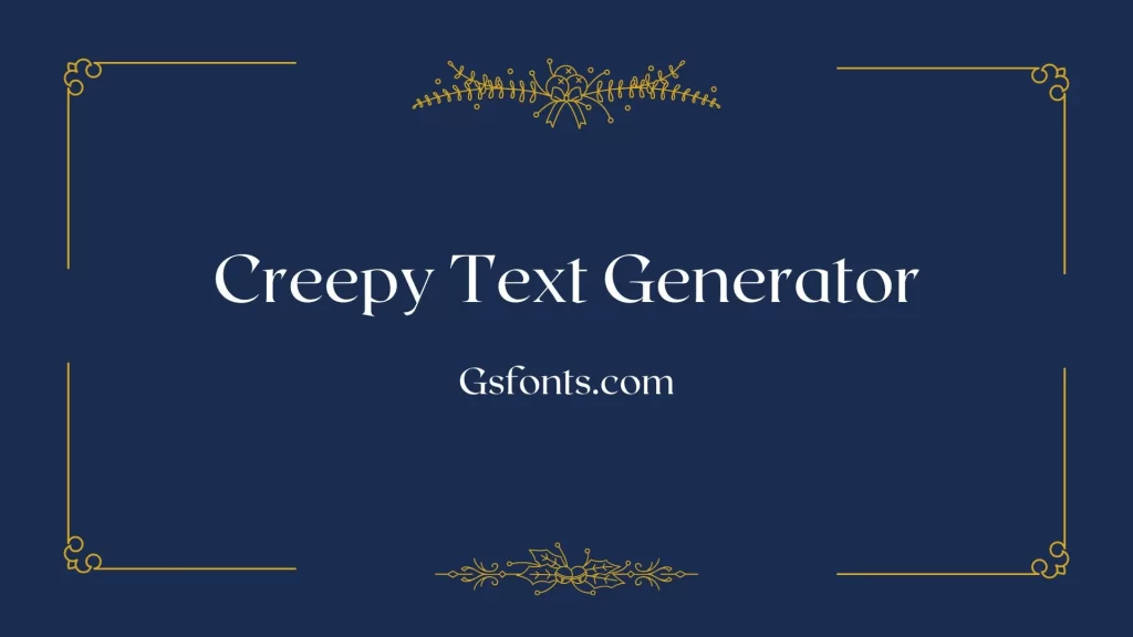Creepy text generator