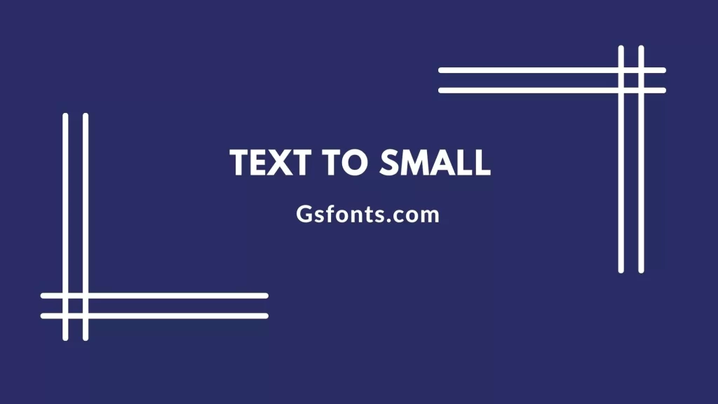 text to small