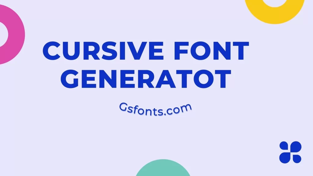 Cursive font generator