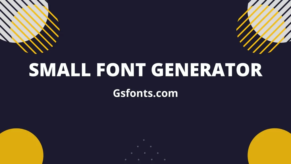 small font generator